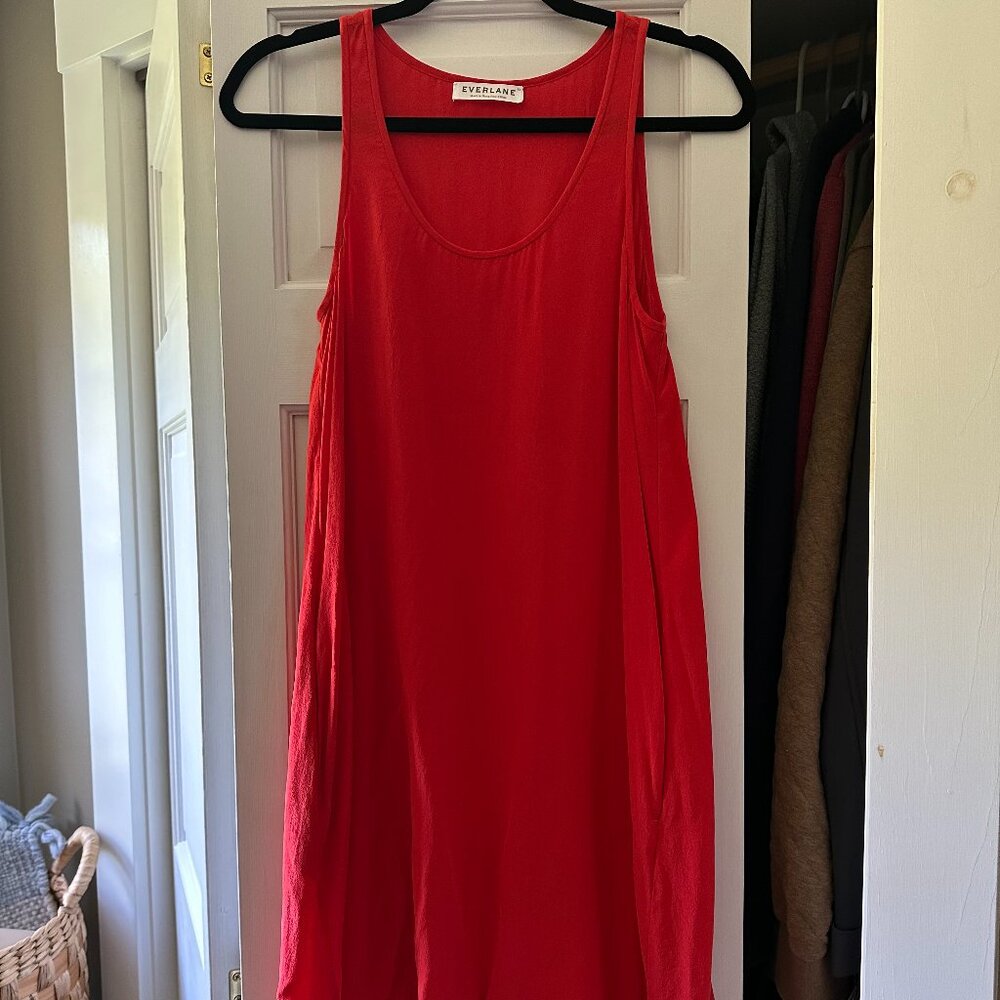Everlane Red Silk Tank Dress - Sz XS